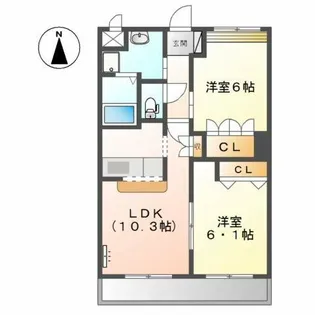 サンフィット・青山【2階】の間取り