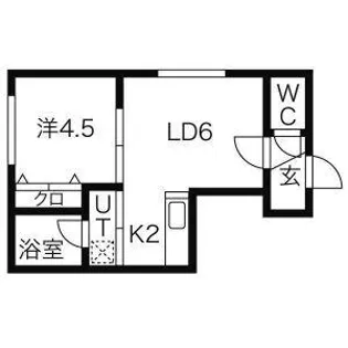 サウザンドファイン厚別【205号室】の間取り