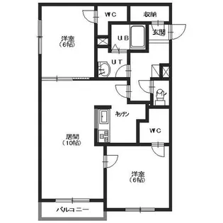 メゾン・ド・プルメリア【201号室】の間取り