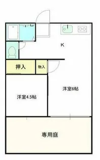 コーポ江島【103号室】の間取り