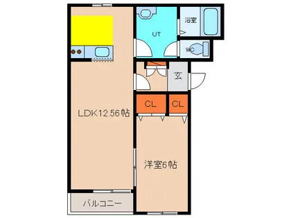 プロージェ亀田港【404号室】の間取り