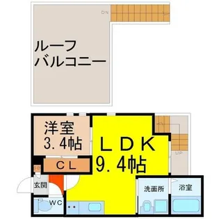 GRANDTIC内田橋【2階】の間取り