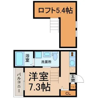 GradiusNakawari(グラディウス中割)【2階】の間取り
