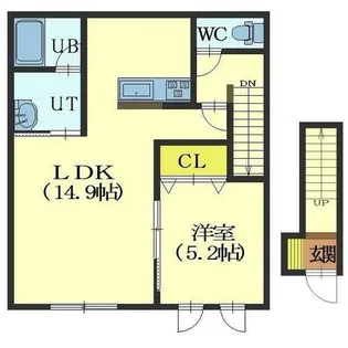 プレズント【202号室】の間取り