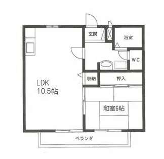 ユトリロ大岩【1階】の間取り