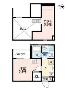 E.S.プレミア【2階】の間取り