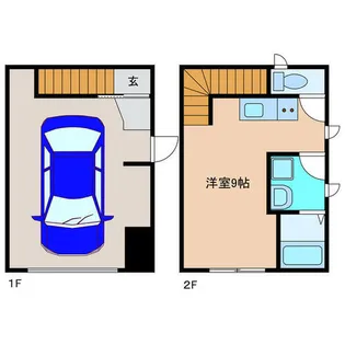 ガレージハウス扶桑駅前【1階】の間取り