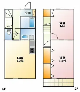 ユトリロ浪ノ上【1階】の間取り