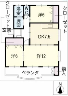 宮ハイツ【201号室】の間取り