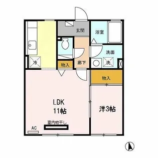 ブランコート ウィル【2階】の間取り