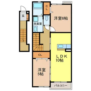 サンベリーズ【203号室】の間取り
