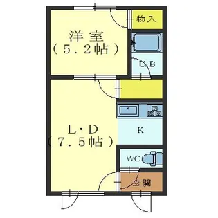 エステート深堀【107号室】の間取り
