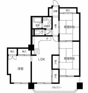 リバーサイドみやこし【402号室】の間取り
