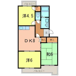 ピアコート桜林【103号室】の間取り