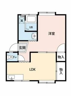 公社賃貸SMALIO 豊津【1-2号室】の間取り