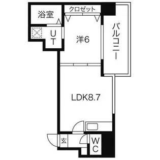 ラファイエ【08d号室】の間取り