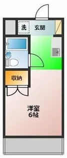 キャンパスシティー弥生【1階】の間取り