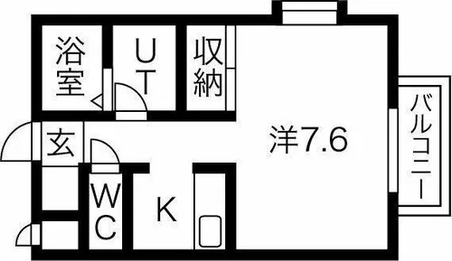 ラ・フォーレ萩原【1階】の間取り