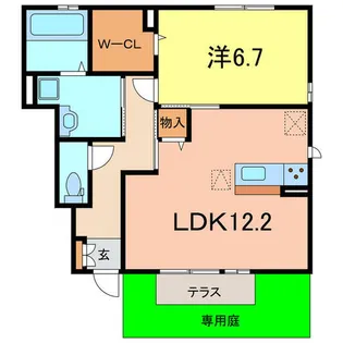 シャルマン ヴィー A【1階】の間取り
