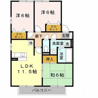 コンフォートテラス A【2階】の間取り