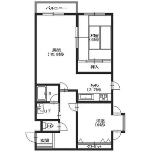 ハーベストⅡ【303号室】の間取り