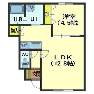 プレズント【102号室】の間取り