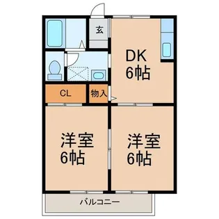 ヴァンベール外堀【2階】の間取り