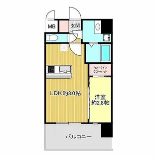 セレニテ難波ミラク弐番館【11階】の間取り