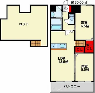 コンプレート金田【1402号室】の間取り