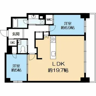 ベイシティタワーズ神戸WEST【25階】の間取り