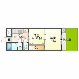 コーポ栄【106号室】の間取り