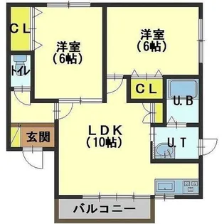 クロフォード21【102号室】の間取り