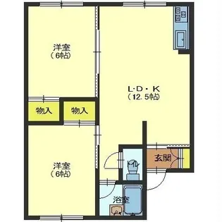 パークハイツ五稜郭【305号室】の間取り