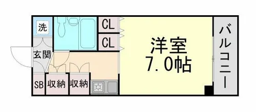 ロマネスク六甲第2【3階】の間取り