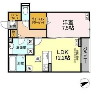 ルヴィータ広瀬【101号室】の間取り