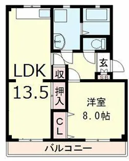 ヒルバレーマンション【1階】の間取り