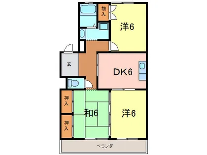 サンライズベル【407号室】の間取り