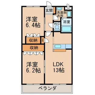 ローズガーデン(三ツ渕)【1階】の間取り