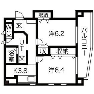 THE RESIDENCE IMAIKE NORTH【6階】の間取り