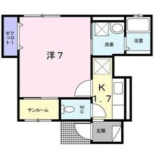 ジエルメ大喜新町【2階】の間取り