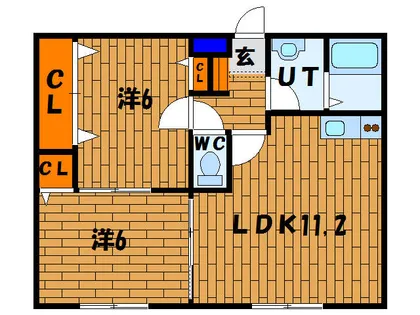 リバティ海岸町Ⅱ【401号室】の間取り