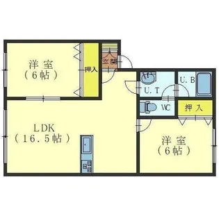 レストはまなす中野通【202号室】の間取り
