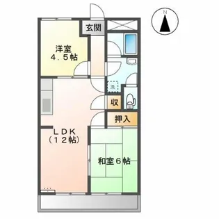 エクセルハイム大津【2階】の間取り