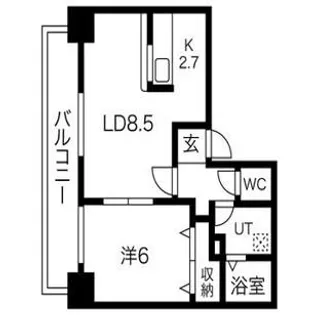 ドエル円山【703号室】の間取り