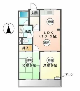 メゾンエクセルⅡ【2階】の間取り
