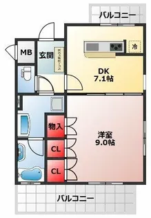 KAISEI堺【507号室】の間取り