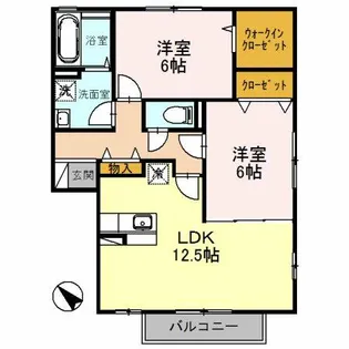 オーキッドガーデン曽根【2階】の間取り