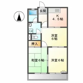 メゾンエクセルⅡ【4階】の間取り