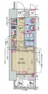 プレサンス天神橋筋六丁目ヴォワール【6階】の間取り