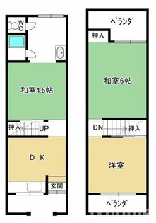 大阪府摂津市鳥飼野々2丁目【一戸建】の間取り
